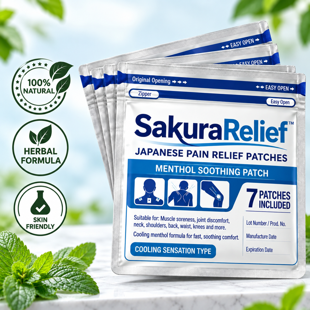 SakuraRelief™ Japanese Pain Relief Patches